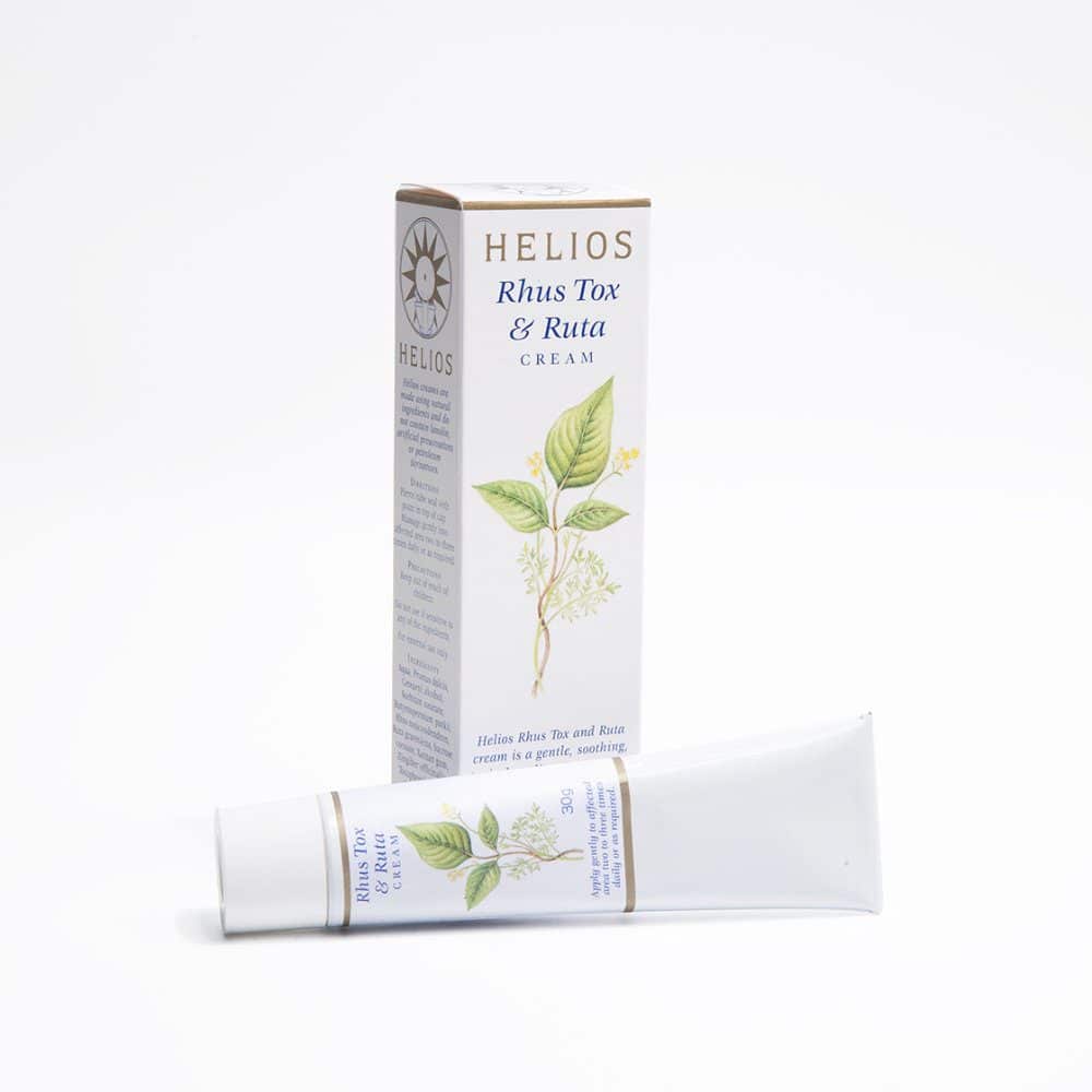 Helios Rhus tox Ruta Cream: homeopathic cream for sprains, strains, and injuries to ligaments