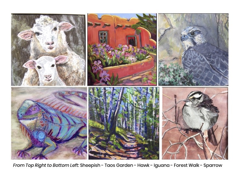 Six images showing Lia Bello's Cards Collection